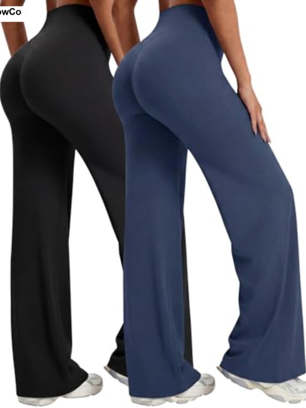 2 Pack High Waist Straight Wide Leg Yoga Workout Leggings Buttery Soft Stretch